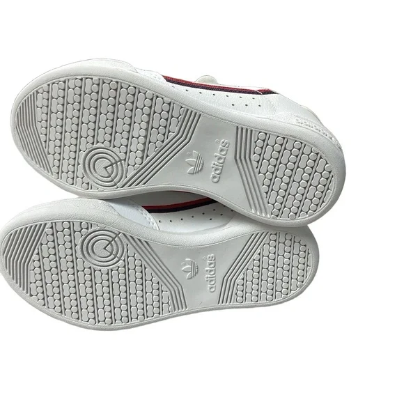 NWT Adidas Kids Continental 80 Sneakers US 12K White Retro Velcro Ortholite - Picture 8 of 9